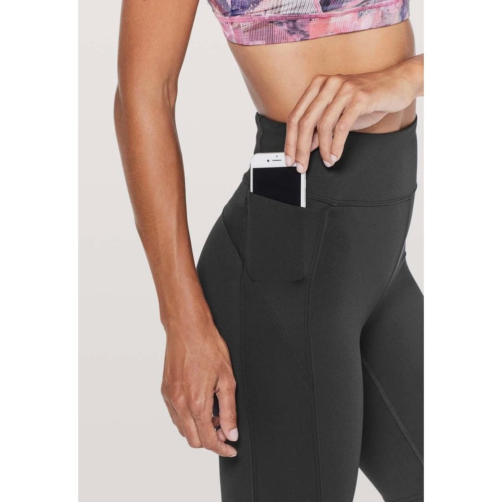 Lululemon On Pace Short HR 10" Inseam Biker Bike Black Stretch Sz 6 $68 LW7AOFS‎